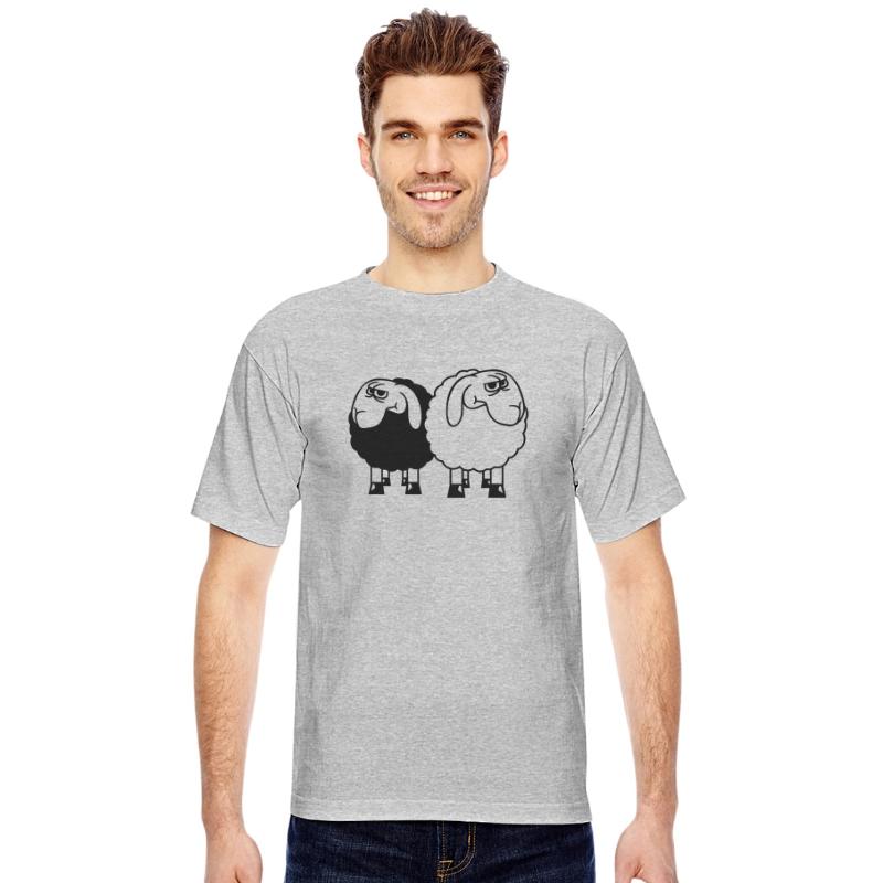 2 Sheep Looking Skeptical Offended Friends Team