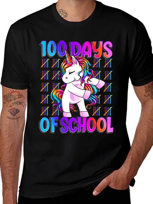 100 Days of School Unicorn Graphic Tee