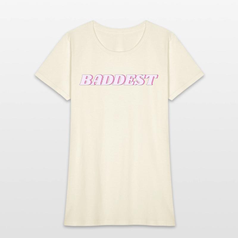 "Baddest" 90s Vintage Word Art Pink