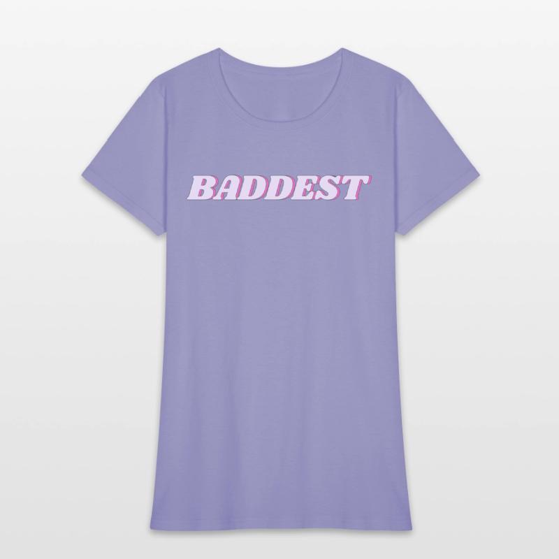 "Baddest" 90s Vintage Word Art Pink