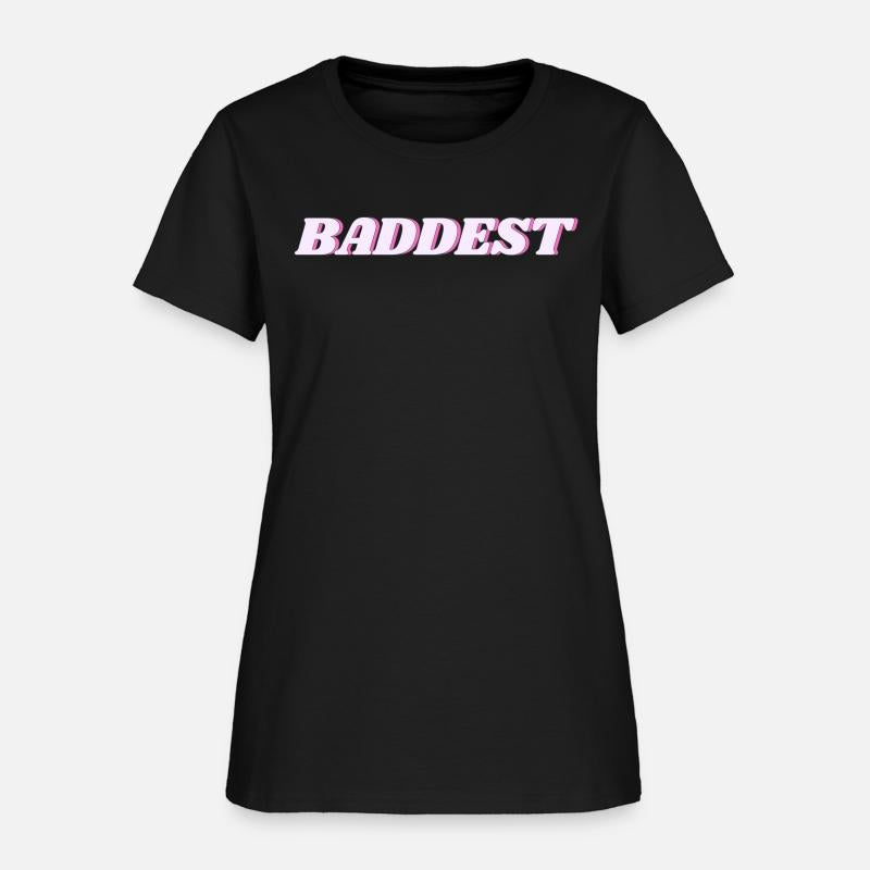 "Baddest" 90s Vintage Word Art Pink