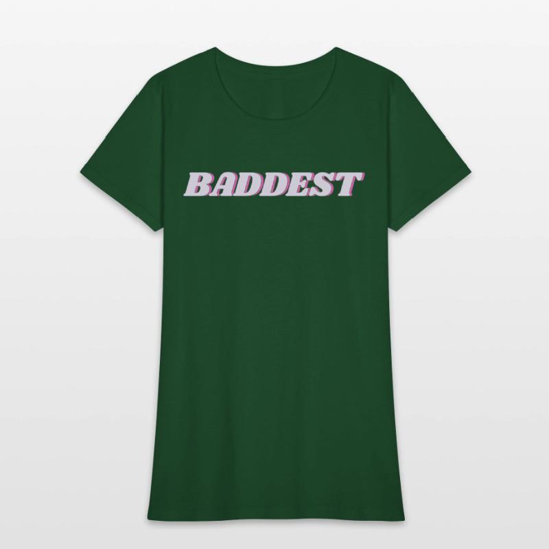 "Baddest" 90s Vintage Word Art Pink