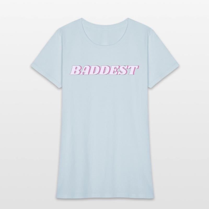 "Baddest" 90s Vintage Word Art Pink
