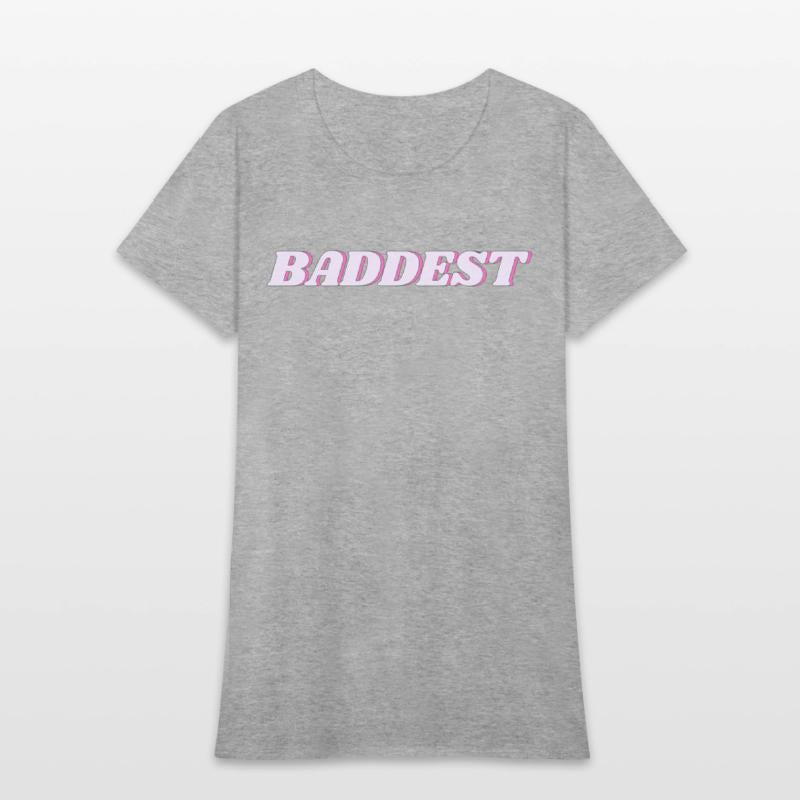 "Baddest" 90s Vintage Word Art Pink