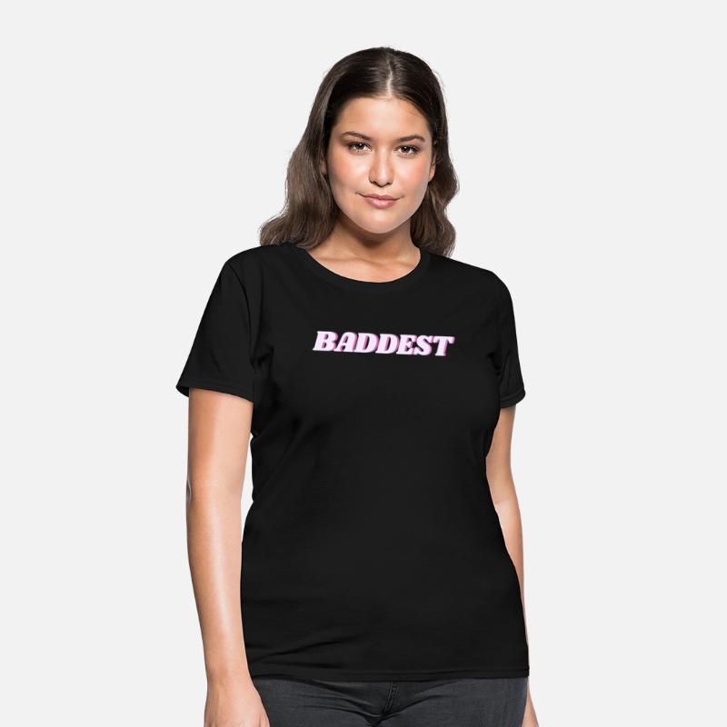 "Baddest" 90s Vintage Word Art Pink