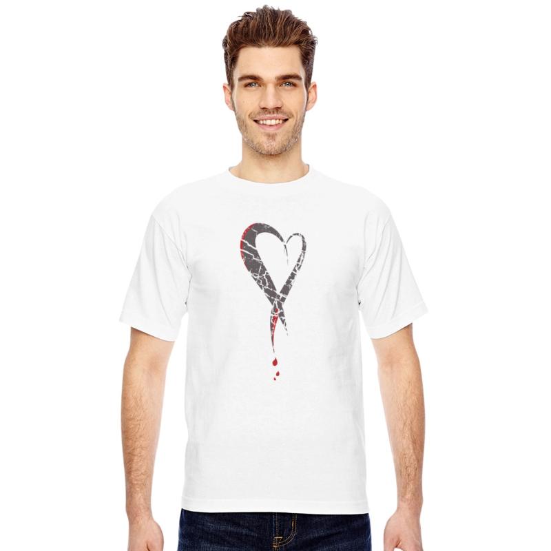 Wounded bleeding sad heart. Sadness. Darkness.