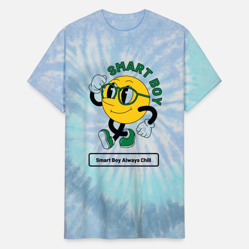 Yellow Green Illustrated Smart Boy T Shirt