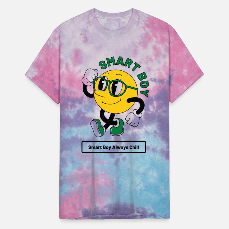 Yellow Green Illustrated Smart Boy T Shirt