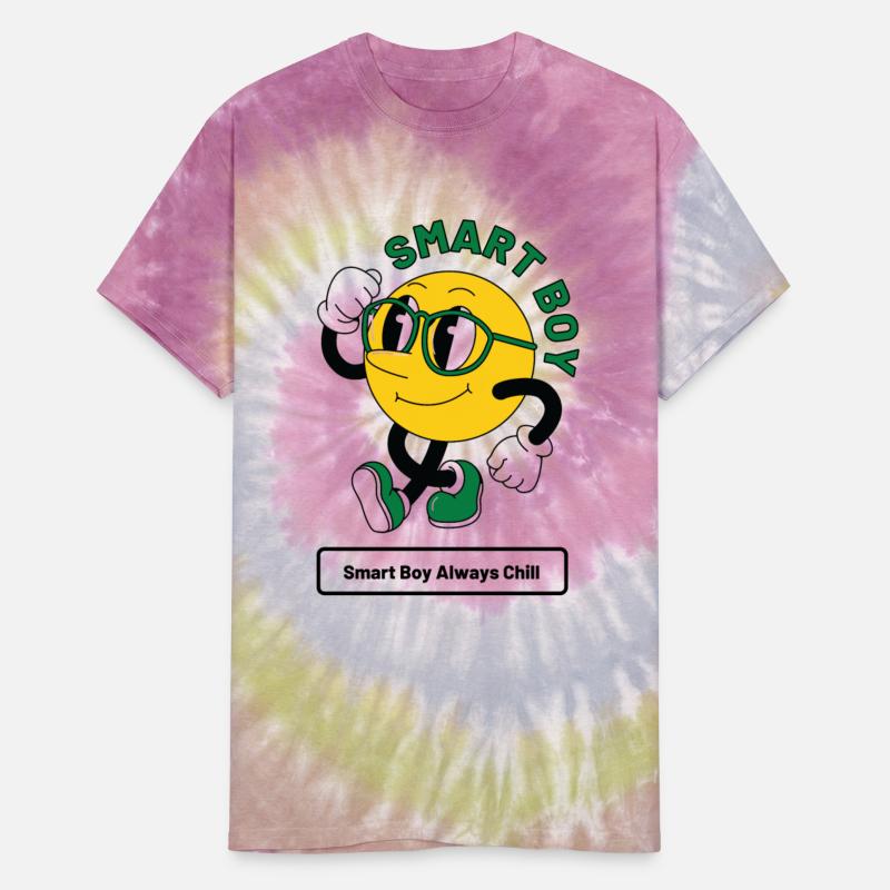 Yellow Green Illustrated Smart Boy T Shirt