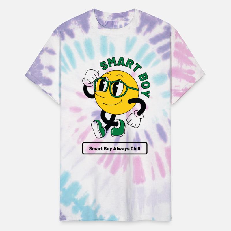 Yellow Green Illustrated Smart Boy T Shirt
